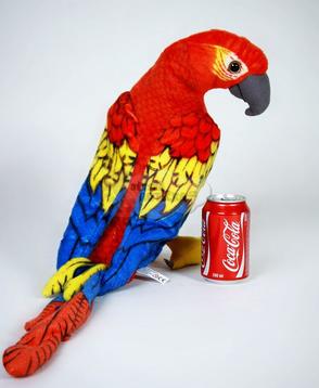 Nádherný plyšový papoušek Ara